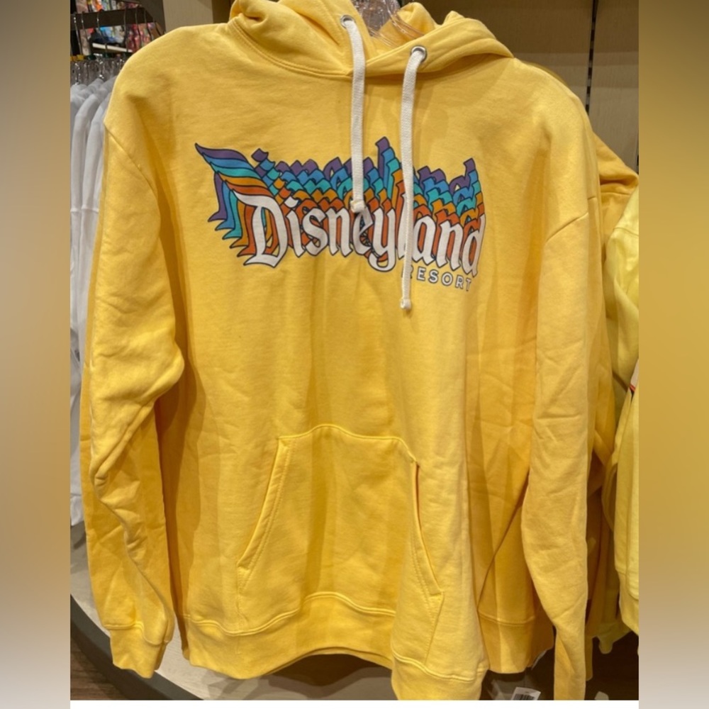 Disneyland Retro Hoodie UNISEX. Size medium Yellow 50 cotton 50 polyester
